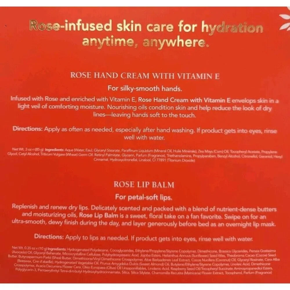 Mario Badescu Skin Care Gift Set Rose‎ Hydration Duo Handcream and Lip Balm NIB